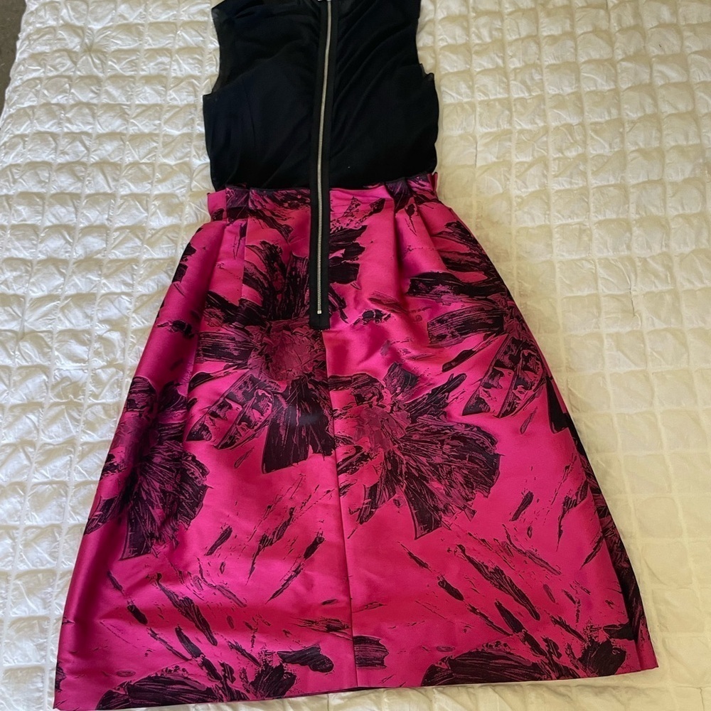Behnaz Sarafpour Black and Pink Evening Dress as seen on Vogue - Picture 6 of 11
